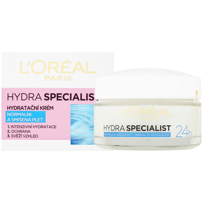 „L'Oréal“ kasdienis drėkinamasis kremas normaliai ir mišriai odai (trigubo poveikio) 50 ml