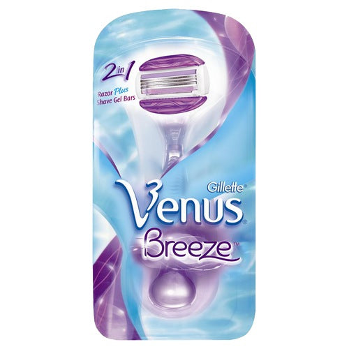 Gillette Venus Breeze raseerija + 2 pead naistele