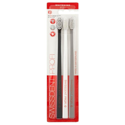 Swissdent Whitening Soft dantų šepetėlis ( 3 vnt )