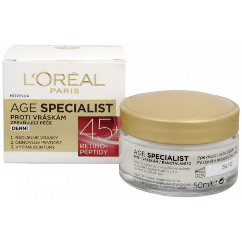 „L'Oréal“ kasdienis kremas nuo raukšlių, skirtas moterims nuo 45 metų.