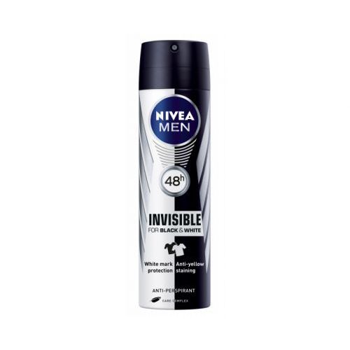 Nivea Invisible Black & White Power Antiperspirant – higistamisvastane sprei meestele (150 ml) meestele