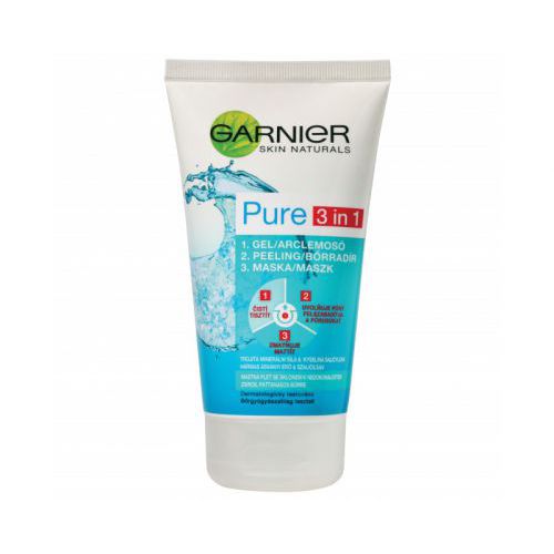 GARNIER Pure - valomasis gelis, šveitiklis ir kaukė nuo netobulumų 3in1