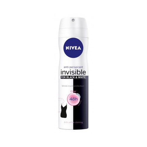 Nivea Nematomas juodai ir Baltas skaidrus antiperspirantas (100ml) Moterims