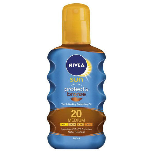„Nivea Sun Protect & Bronze“ aliejus nuo saulės SPF 20