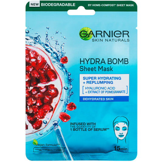GARNIER Moisture & Aqua Bomb Skin Tissu Superhidratuojanti kaukė