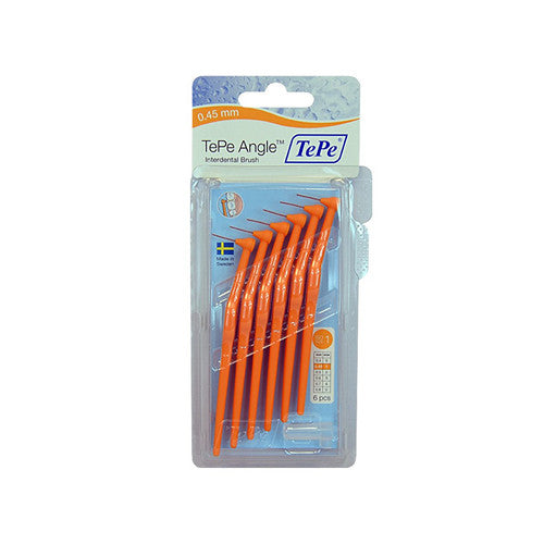 TePe Kampinis tarpdančių šepetėlis (6 vnt.) (0.45 mm oranžový) Moterims