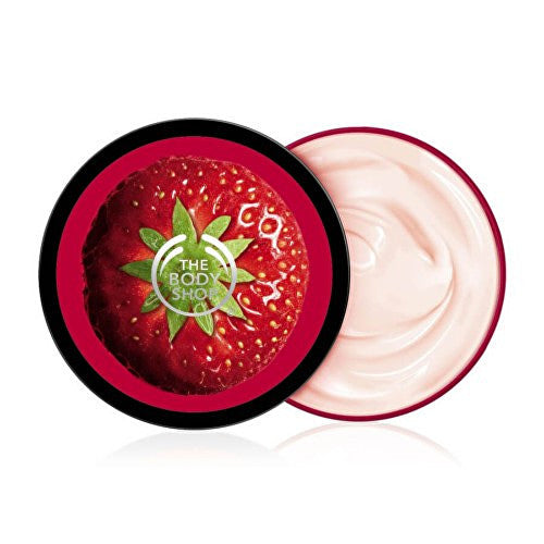 „The Body Shop“ braškių kūno sviestas – drėkinamasis kūno sviestas su braškių kvapu.