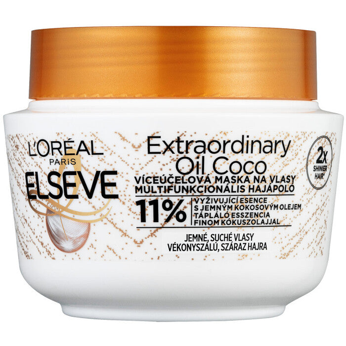 L'Oréal Professionnel Plaukų kaukė su kokosų aliejumi normaliems ir sausiems plaukams, Elseve Extraordinary Oil 300 ml
