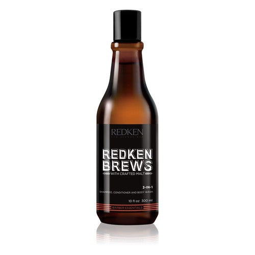 Redken Redken Brews 3 viename – šampūnas, kondicionierius ir dušo želė 3 viename (300ml) Vyrams