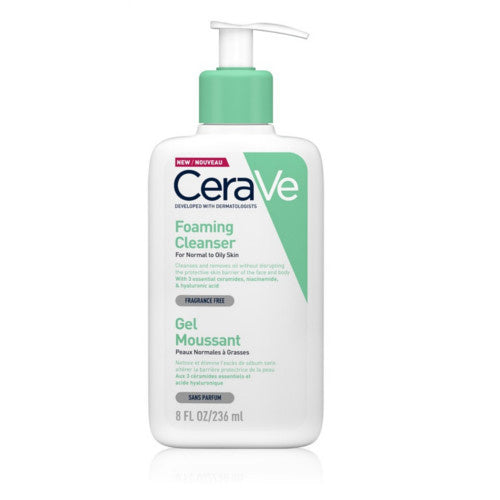 CeraVe puhastav vahutav geel normaalsele kuni rasusele nahale (vahutav puhastusvahend) (473 ml) naistele