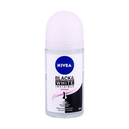 Nivea Invisible Black & White 48h higistamisvastane puhastusvahend – rull-on higistamisvastane aine (50 ml) naistele