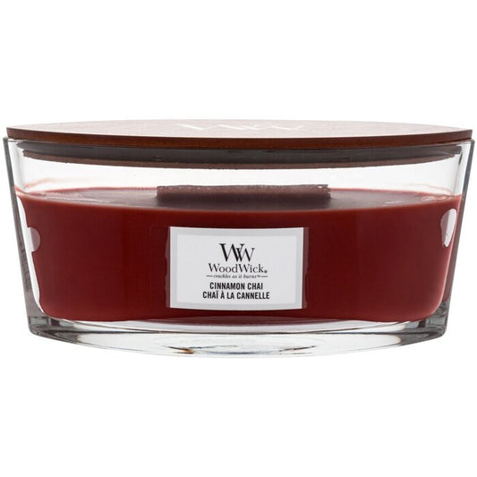 „WoodWick“ cinamono čai – elipsinė žvakė
