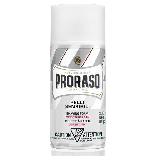 Proraso White Shaving Foam – Raseerimisvaht tundlikule nahale rohelise teega (50ml) Meestele