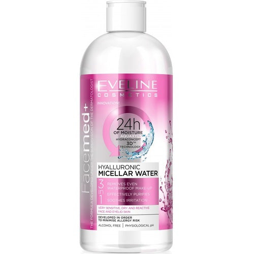 Eveline Cosmetics Facemed + hüaluroon-mitsellaarvesi (650ml) Naistele