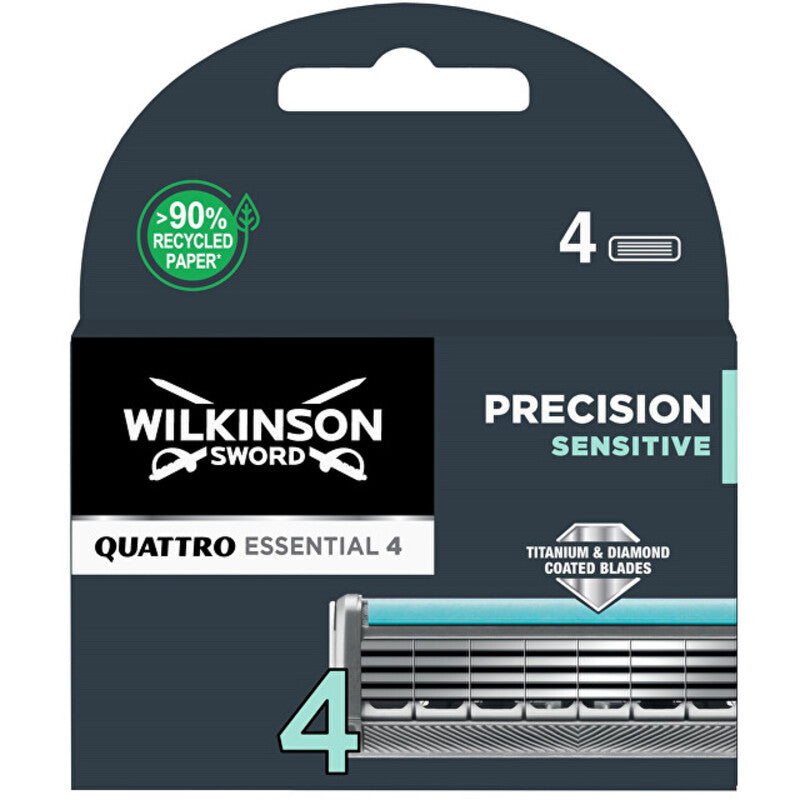 Wilkinson Sword Quattro Titanium Sensitive (4 vnt) - Atsarginės galvutės