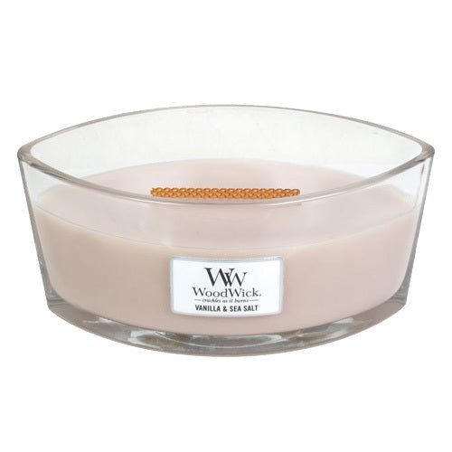 WoodWick Vanilla & Sea Salt Ship (vanilė ir jūros druska) - Kvapi žvakė