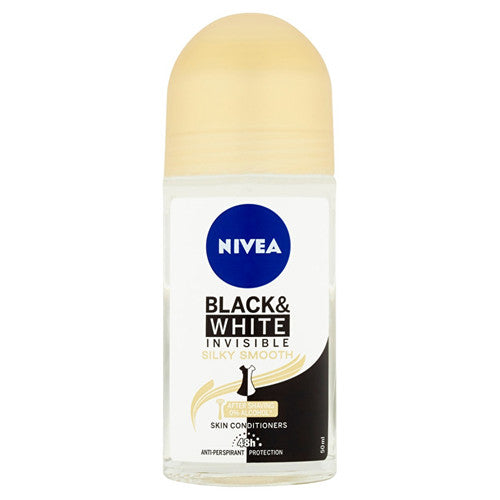 Nivea Invisible Black and White Silky Smooth – alkoholivaba higistamisvastane aine (50ml) naistele