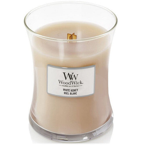 WoodWick baltojo medaus vaza - kvapni žvakė