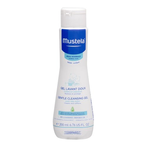 Mustela Bébé švelnus valomasis gelis plaukams ir kūnui – dušo želė