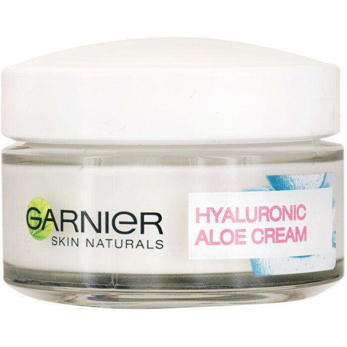 GARNIER hialurono rūgšties ir alavijo kremas – maitinamasis kremas sausai ir jautriai odai.