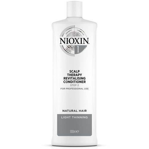 Nioxin System 1 kondicionierius – odos atgaivinimo priemonė ploniems, šiek tiek retėjantiems natūraliems plaukams