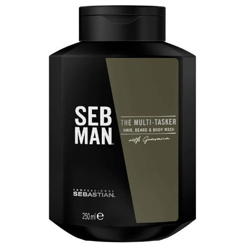 Sebastian Professional SEB MAN Multifunktsionaalne juukse-, habeme- ja kehapesuvahend – šampoon juustele, habemele ja kehale (250 ml) meestele