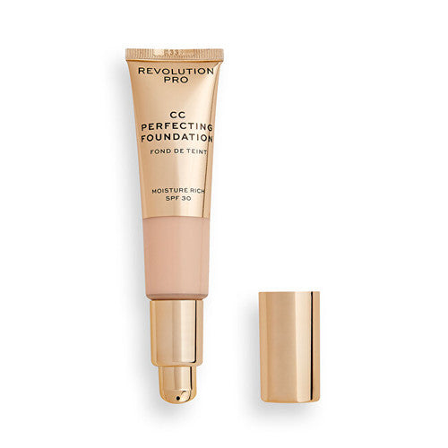 „Makeup Revolution PRO CC Perfecting Foundation SPF 30“ – daugiafunkcis makiažo pagrindas sausai ir mišriai odai, 26 ml
