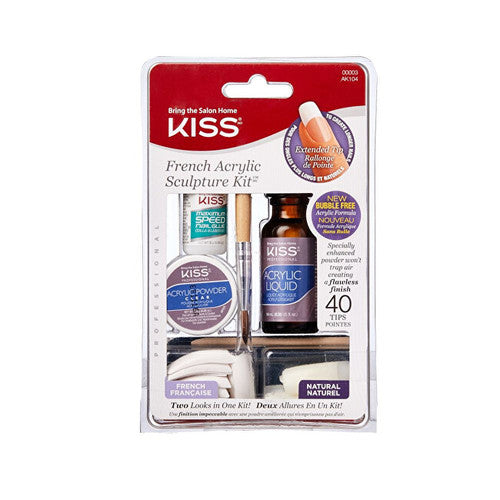„Kiss My Face“ prancūziškos skulptūros akrilinis rinkinys - akrilinis prancūziško manikiūro rinkinys