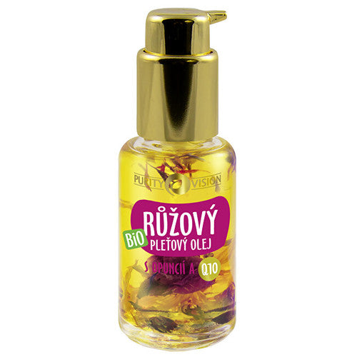Purity Vision organinis rožinis veido aliejus su dygliuota kriauše ir Q10