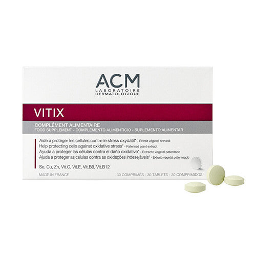 ACM Vitix 30 kapsulių - maisto papildas apsaugai nuo oksidacinio streso 30 tablečių