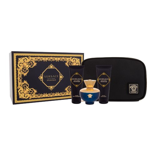 Versace Dylan Blue pour Femme kinkekomplekt EDP 100 ml, kehakreem 100 ml, dušigeel 100 ml ja kosmeetikakomplekt naistele