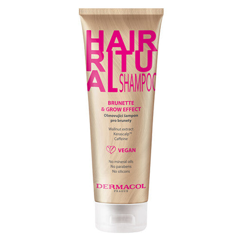 Dermacol Hair Ritual Brunette and Grow Effect Shampoo (pruunidele juustele) (250ml) Naistele
