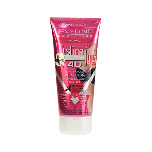 „Eveline Cosmetics Slim Extreme 4D Duo-serum“ – intensyvus krūtinę didinantis dvigubas serumas.
