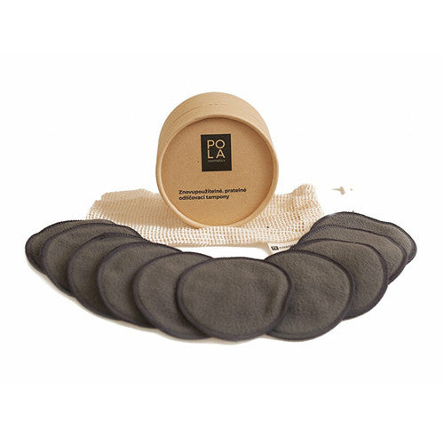 Pola Cosmetics Makeup Remove Pads – Makiažo valiklis su anglies pluoštu (10 vnt.) Moterims