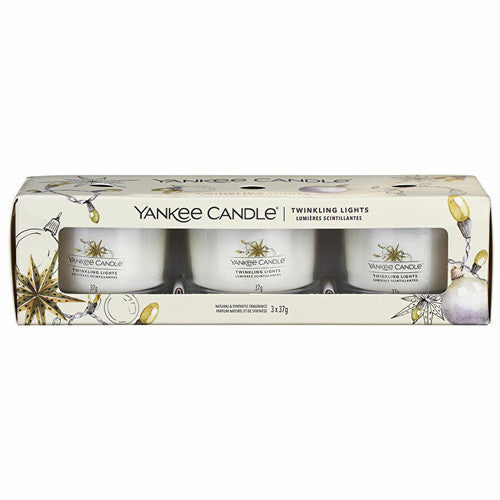 Yankee Cirle Twinkling Lights klaasist Votive küünlakomplekt (37,0 g) Unisex