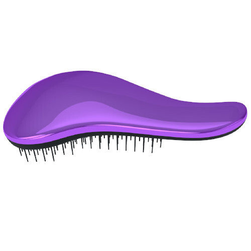 Dtangler metalinis violetinis plaukų šepetys - Plaukų šepetys su rankena