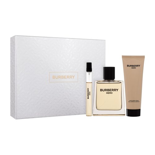 Burberry Hero kinkekomplekt EDT parfüüm 100 ml, dušigeel 75 ml ja mini EDT parfüüm 10 ml meestele