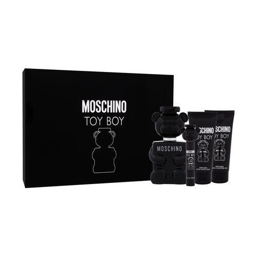 Moschino Toy Boy dovanų rinkinys EDP 100 ml, mini EDP 10 ml, po skutimosi balm 100 ml ir dušo gelis 100 ml 100ml