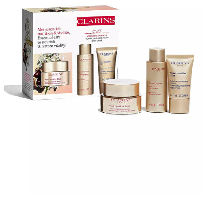 „Clarins Nutri-Lumière“ rinkinys – odos priežiūros dovanų rinkinys