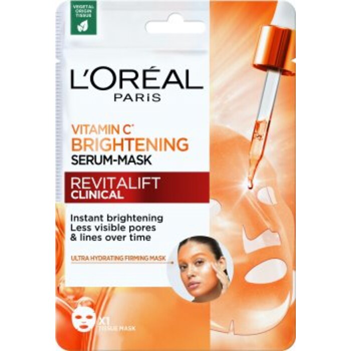 „L'Oréal Revitalift Clinical“ skaistinamoji serumo kaukė su vitaminu C