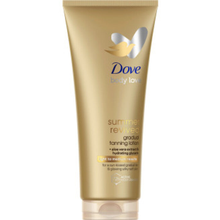 Dove kūno Love Summer Revived laipsniškas įdegio losjonas 200 ml (Medium to Dark) Moterims