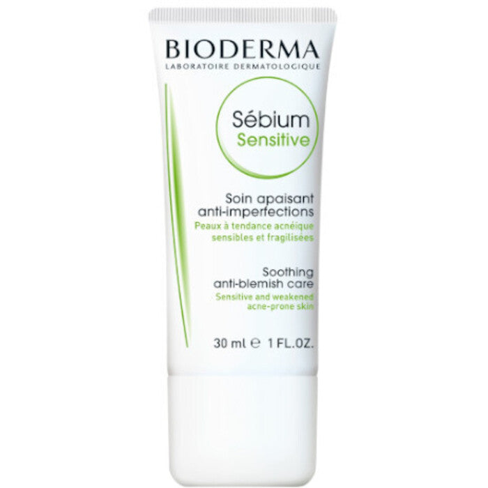 „Bioderma Sébium Sensitive“ raminamasis kremas nuo spuogų, 30 ml Moterims