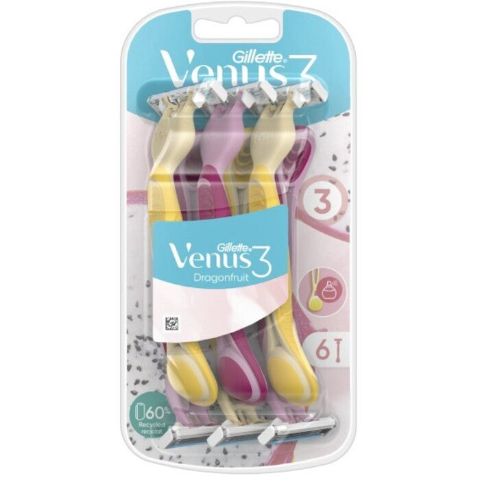 Gillette Venus 3 Dragonfruit 6 tk Naistele