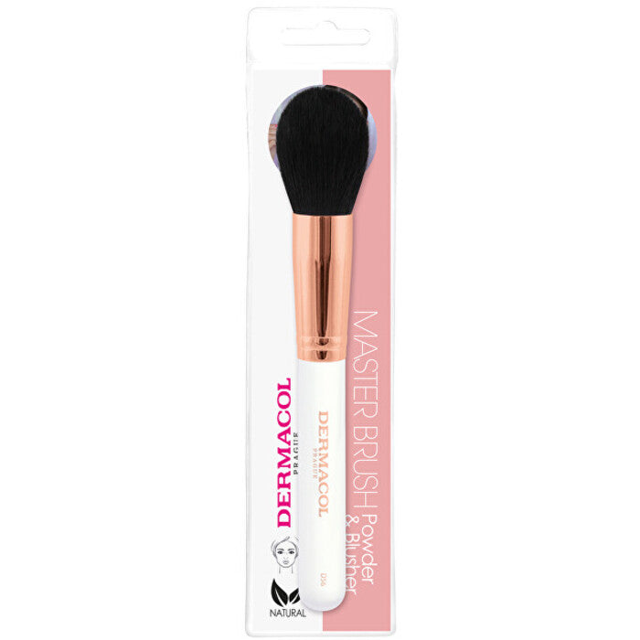 Dermacol Rose Gold D56 Brush - Kosmetinis šepetėlis pudrai ir skaistalams su dėklu Moterims