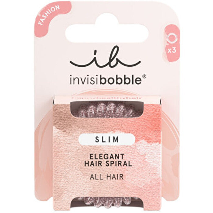 Invisibobble Slim Pink Monocle – plaukų priežiūros priemonė (3 vnt.) Moterims