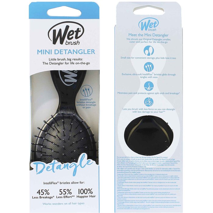 Wet Brush Šlapias Brush Mini Detangler juodas Unisex