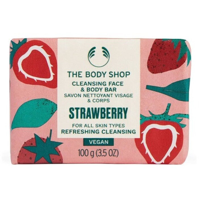 „The Body Shop“ braškių valomasis veido ir kūno muilas