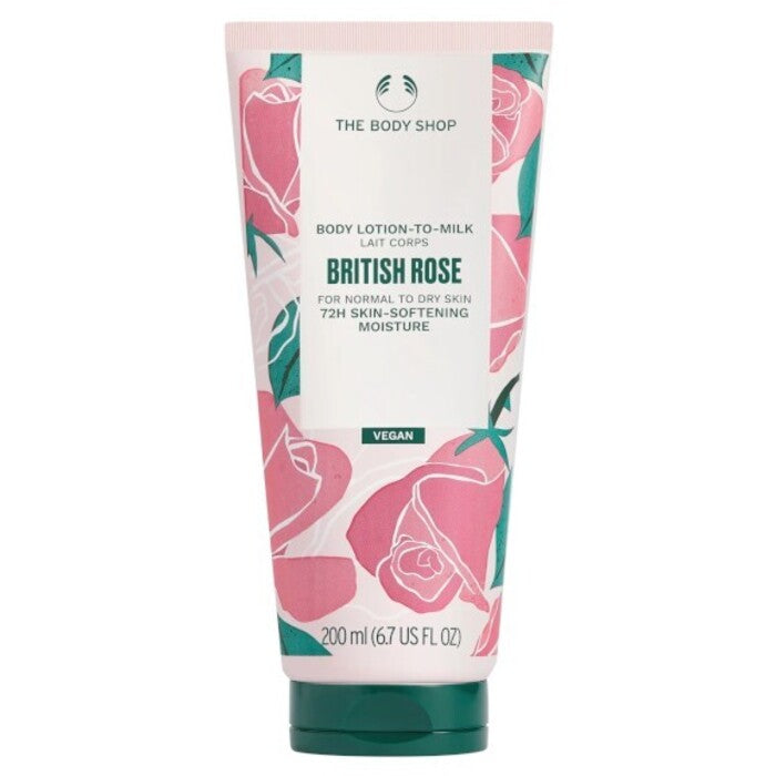The Body Shop Britų rožių kūno losjonas – kūno losjonas normaliai ir sausai odai