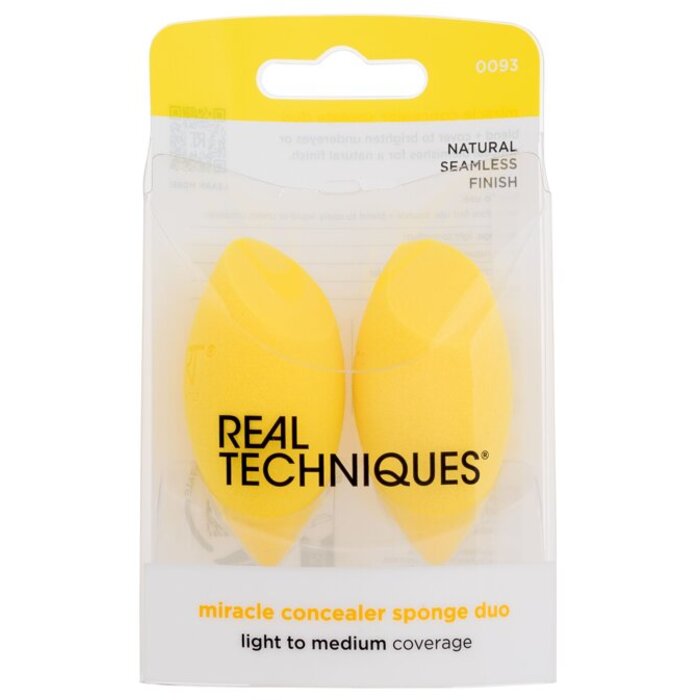 Real Techniques Miracle Concealer Sponge Duo – aplikatorius (2.0ks) Moterims