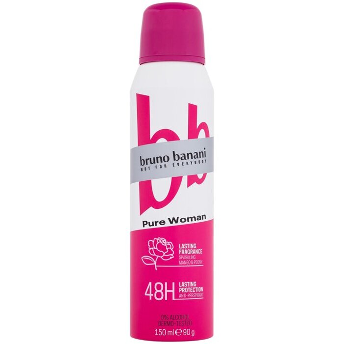 Bruno Banani Pure Woman Sädelev mango ja pojeng higistamisvastane aine (150 ml) naistele